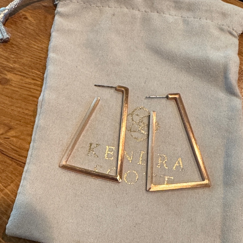 Kendra Scott Rose Gold Angular Earrings